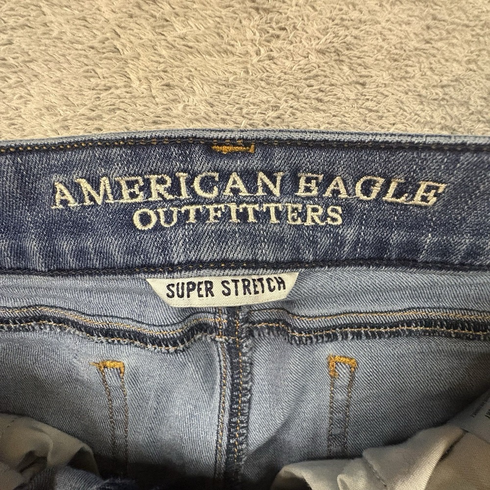 American Eagle Women's 0 Short (27x26.5) Blue Jegging Super Stretch Skinny Jeans - Picture 3 of 11